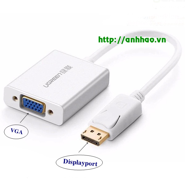 Cáp chuyển đổi Displayport to VGA Ugreen 20406 chính hãng